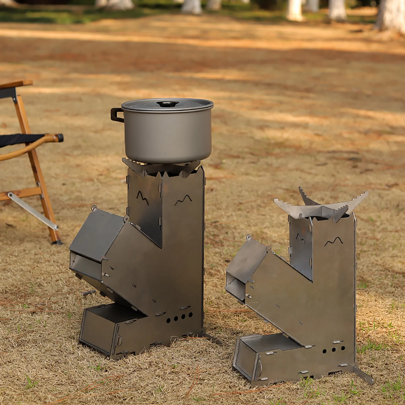 Portable Outdoor Rocket Wood Burning Stove Heater - Image 6