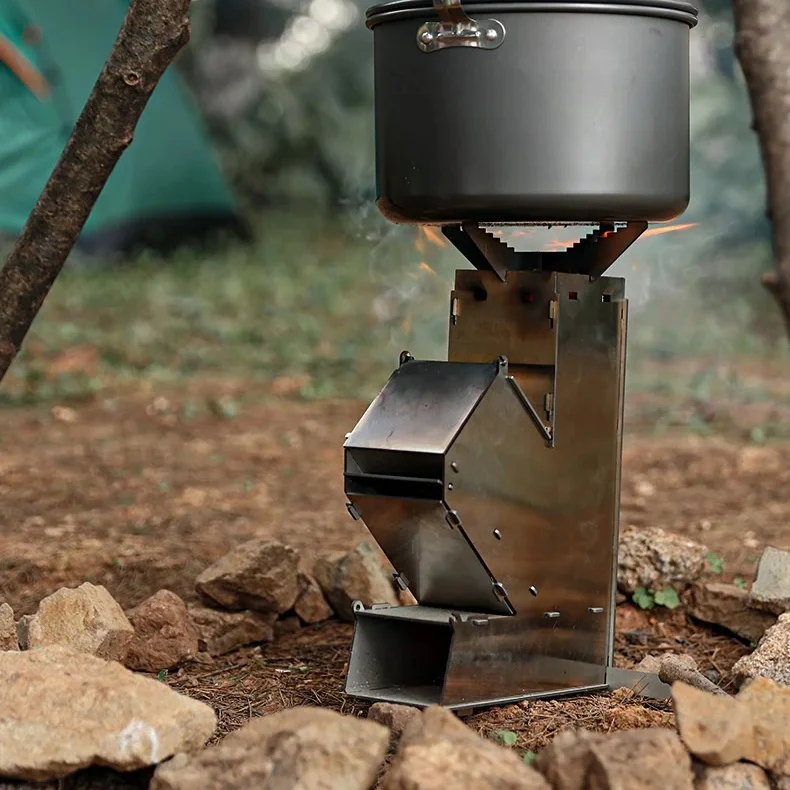 Portable Outdoor Rocket Wood Burning Stove Heater - Image 7