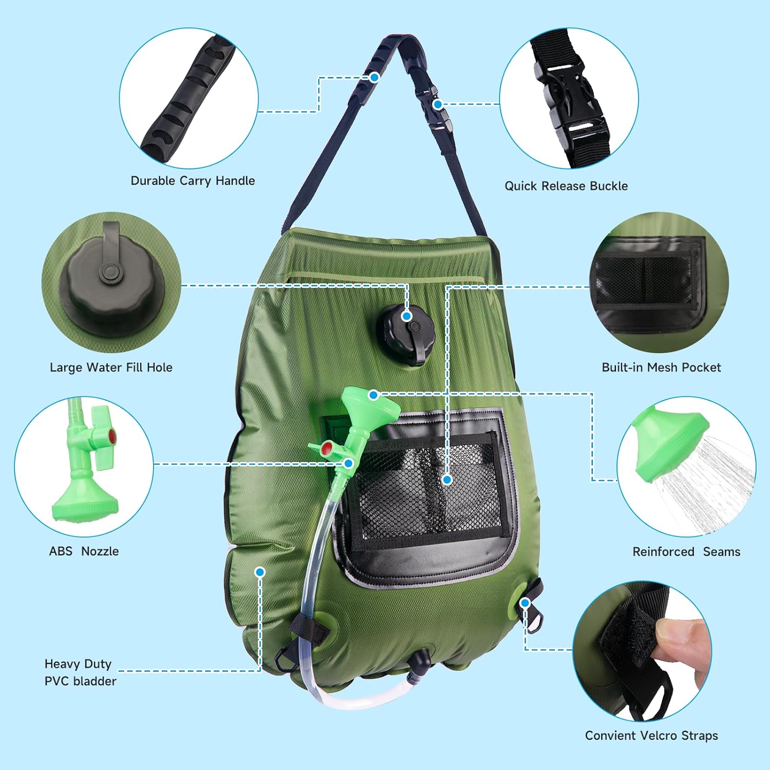 Portable Outdoor Shower Bag For Camping - Image 4