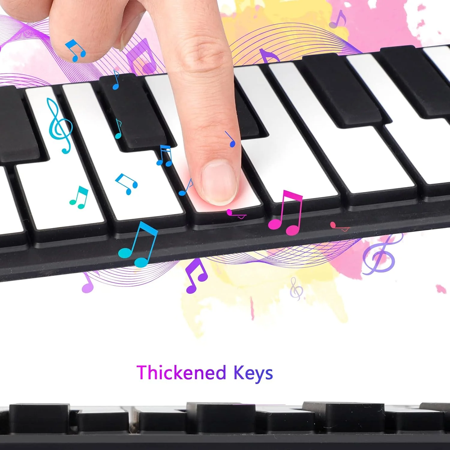 Portable Piano Keyboard Roll Up - Image 2