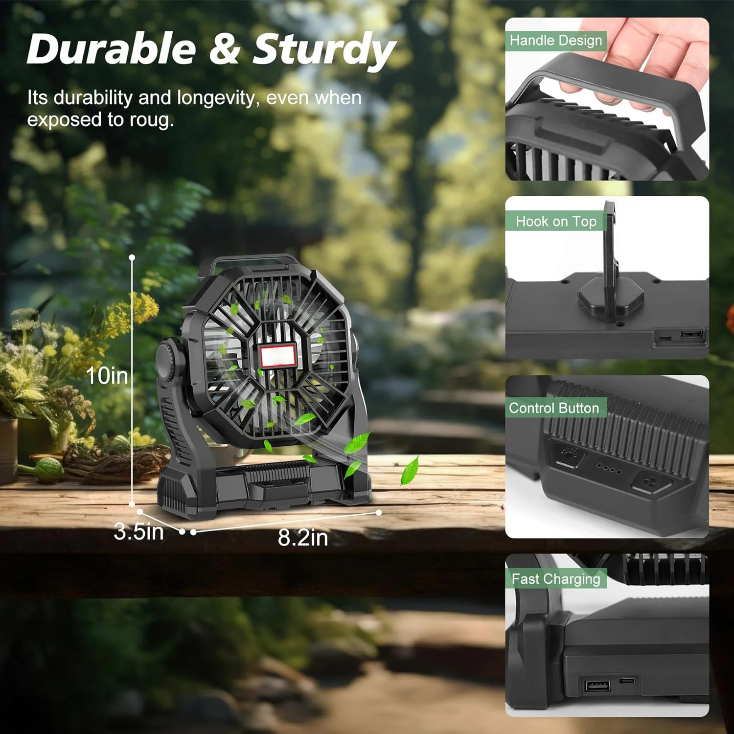 Portable Rechargeable Camping Fan - Image 4