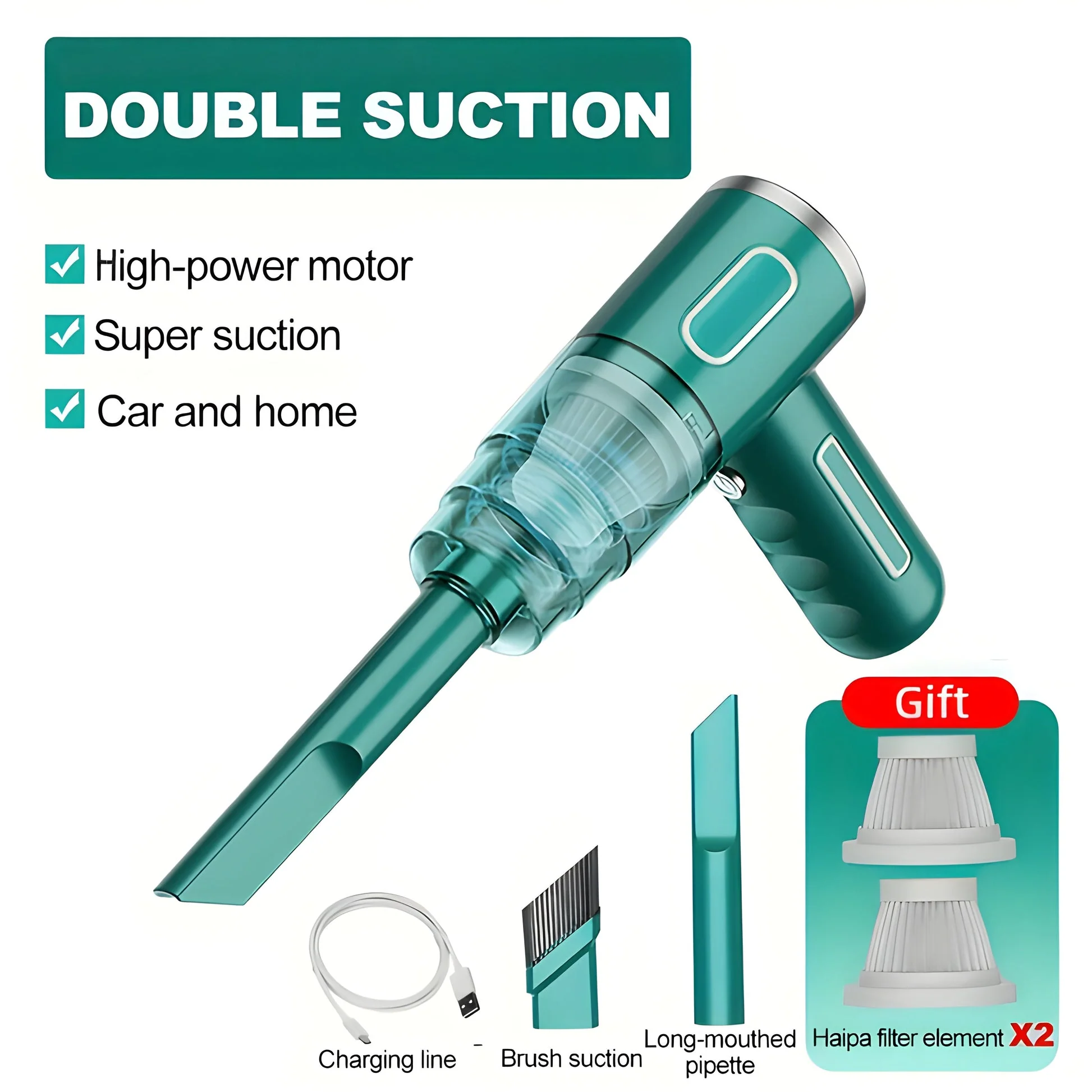 Portable USB Rechargeable Vacuum Cleaner for Car and Home - Image 7