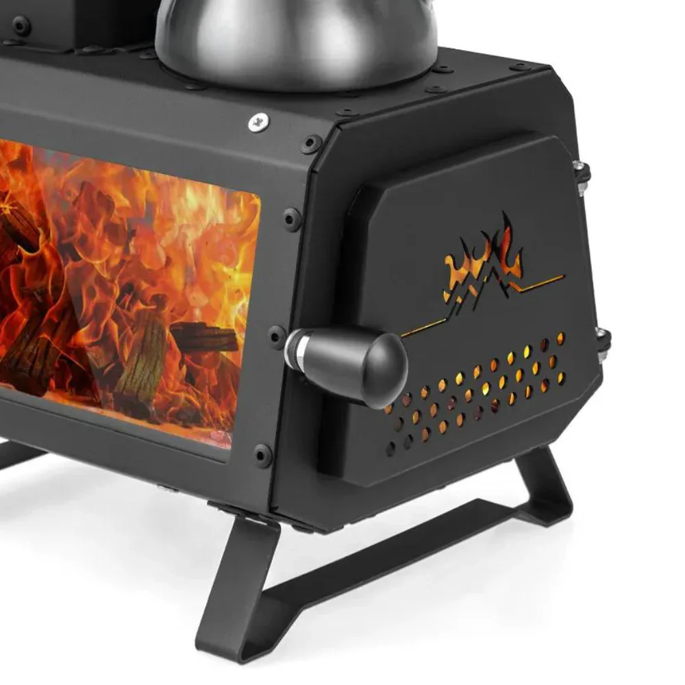 Portable Wood Burning Camping Cooking Heater Stove - Image 2