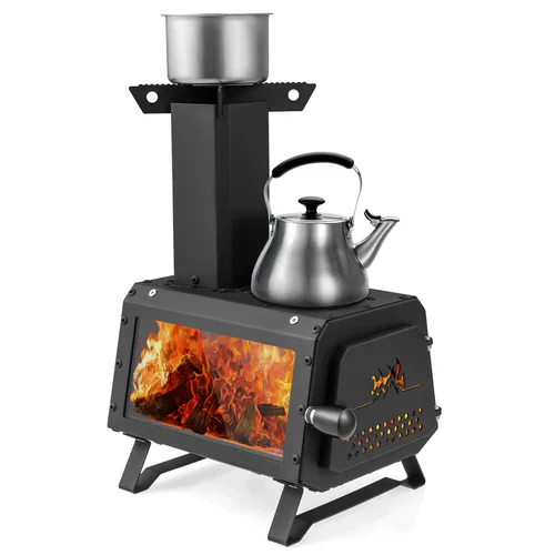 Portable Wood Burning Camping Cooking Heater Stove - Image 3