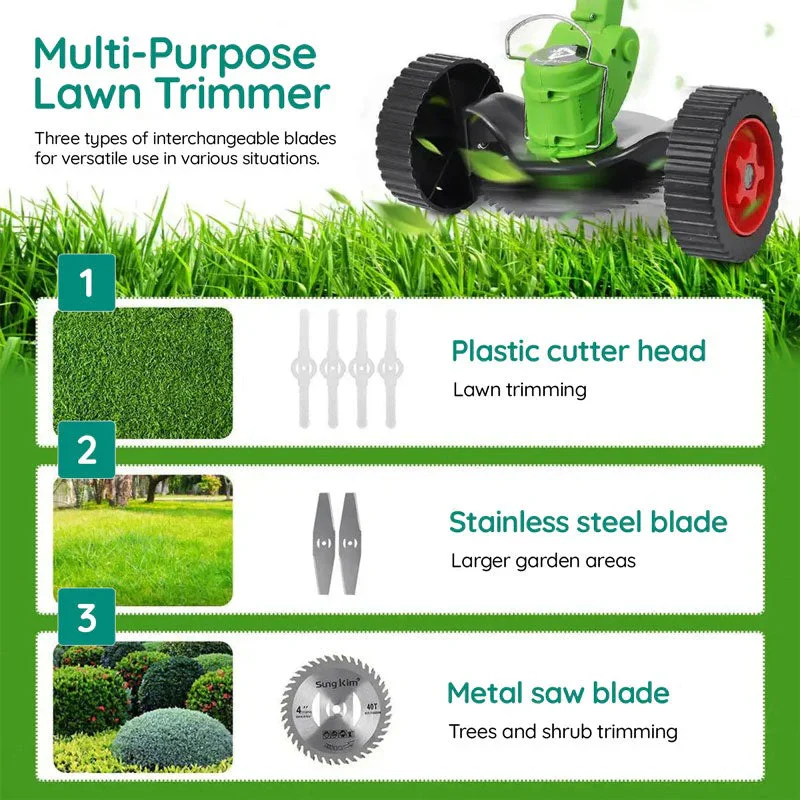 Powerful Electric Battery Operated Cordless Grass Trimmer - Image 7