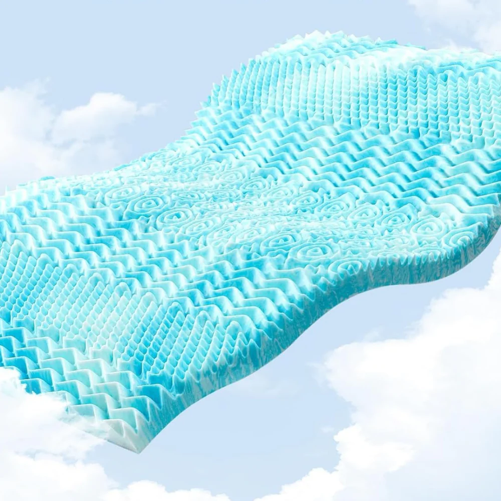 Premium Cooling Egg Crate Foam Mattress Topper - Image 4
