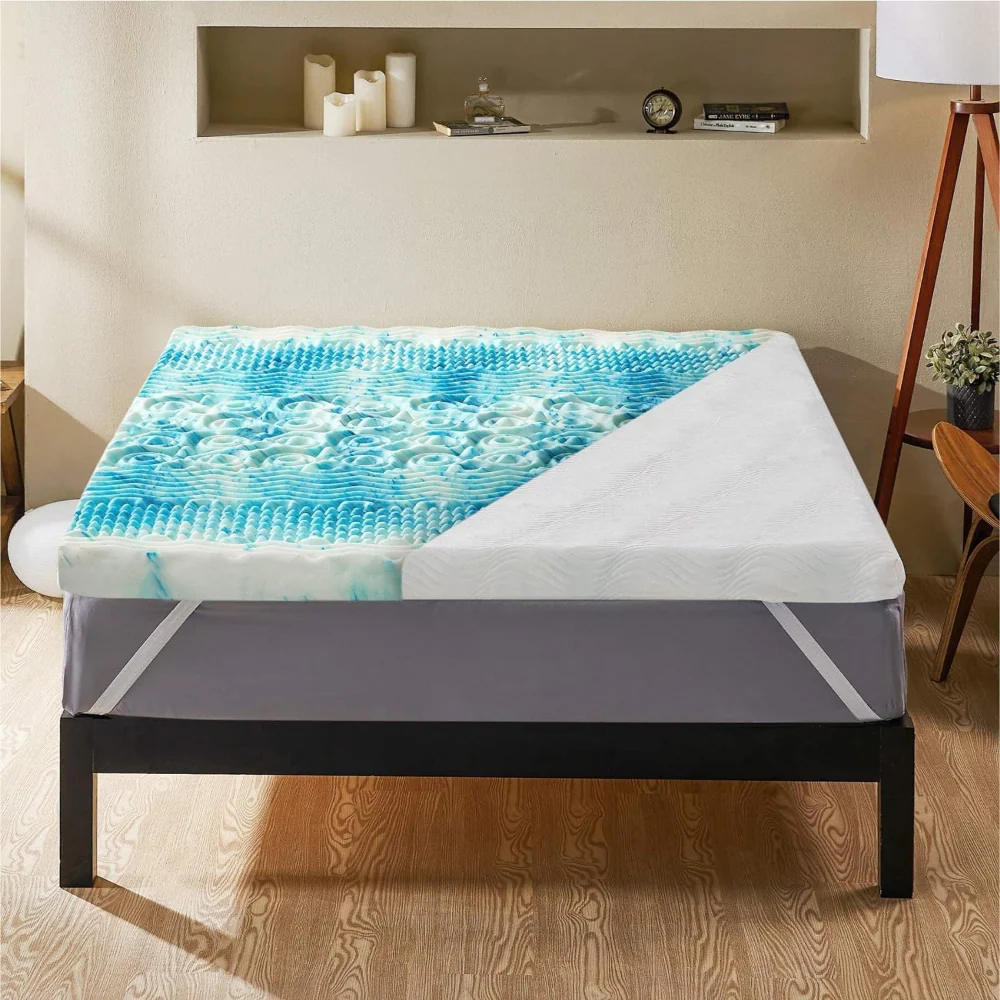 Premium Cooling Egg Crate Foam Mattress Topper - Image 9