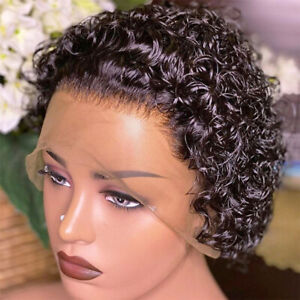 Premium Lace Front Short Curly Pixie Bob Human Hair Weave Wig - Image 3