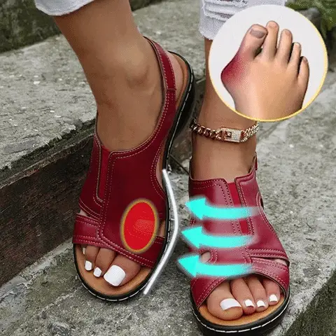 Premium Leather Wedge Sandals - Image 8