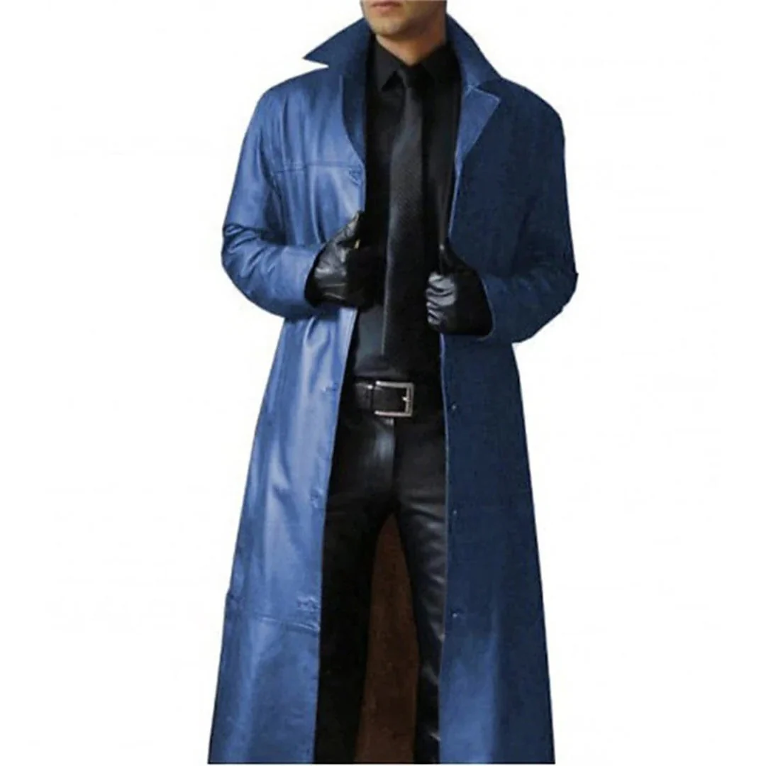Premium Men's Leather Coat - Image 2