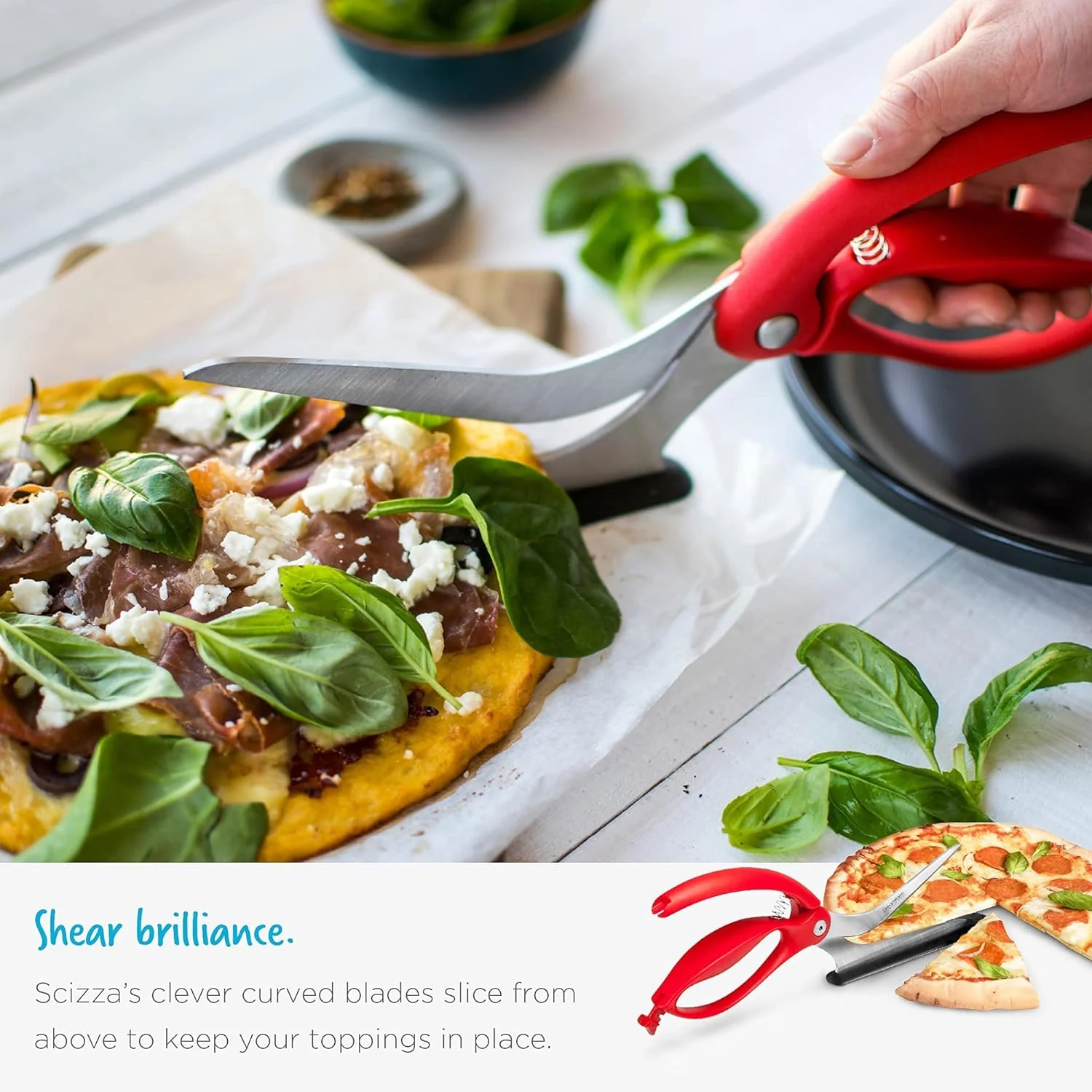 Non-Stick Pizza Scissors with Protective Server - Image 5