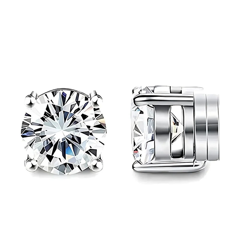Premium Unisex Magnetic Crystal Design Stud Earrings - Image 3