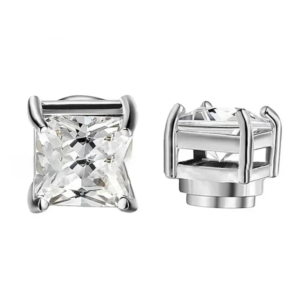 Premium Unisex Magnetic Crystal Design Stud Earrings - Image 4