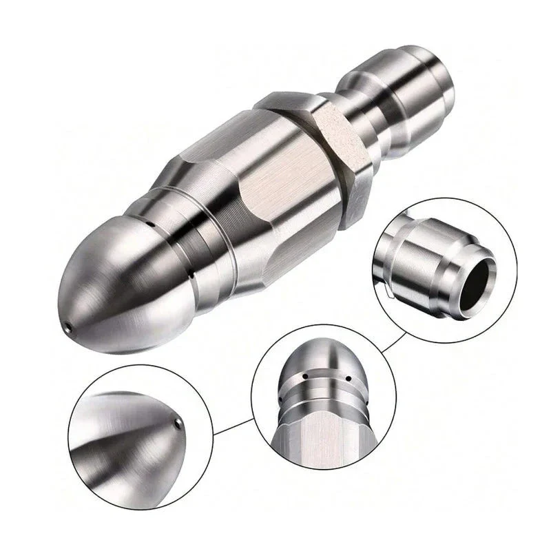 Pressure Washer Sewer Jetter Nozzle with 1/4'' Quickly Connector - Image 4