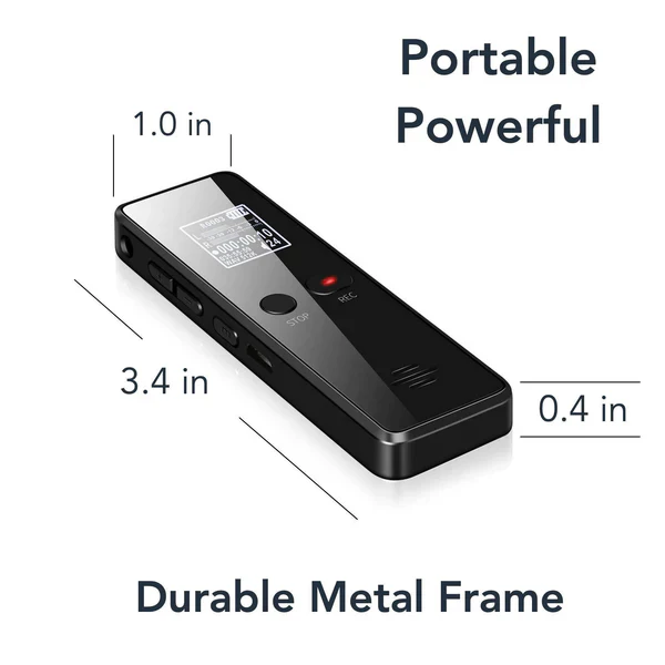 Professional Digital Voice Recorder | Audio Sound Recorder | Auto Saving Files with Built-in Speaker - Image 4