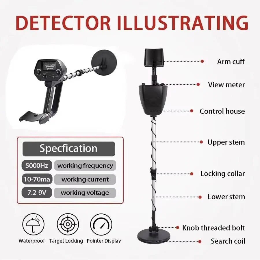 Professional Underground Metal Detector - High Accuracy For Gold Detecting & Treasure Hunting - Image 9