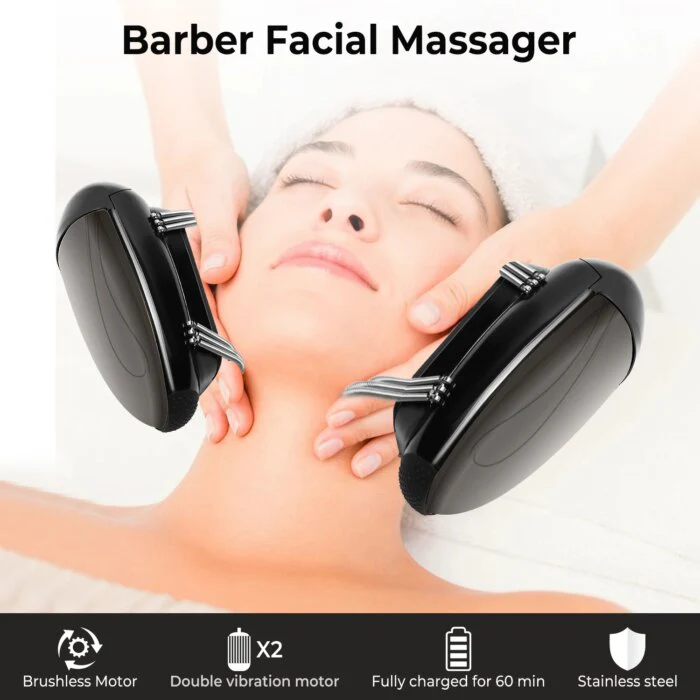 Professional Vibration Massager Barbershop Cordless Handheld Heat Massager USB Charging Body Neck Back Head Face Massager - Image 6