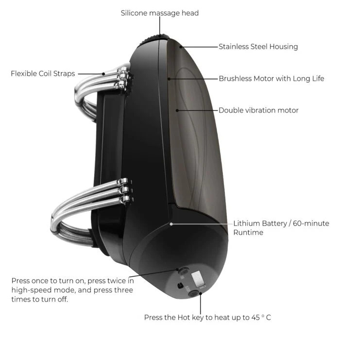 Professional Vibration Massager Barbershop Cordless Handheld Heat Massager USB Charging Body Neck Back Head Face Massager - Image 7