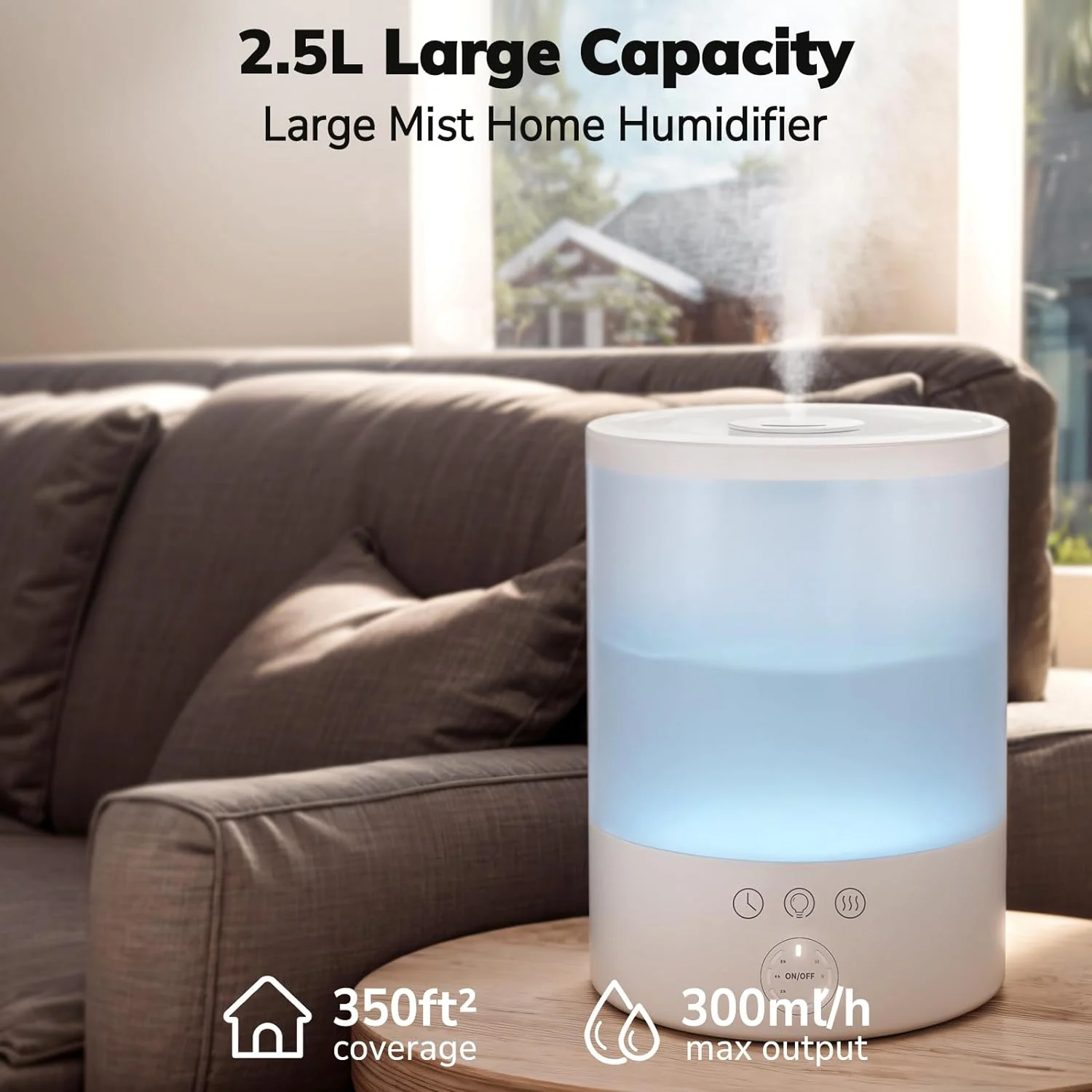Pure Enrichment Ultrasonic Cool Mist Humidifier For Large Room - Image 2