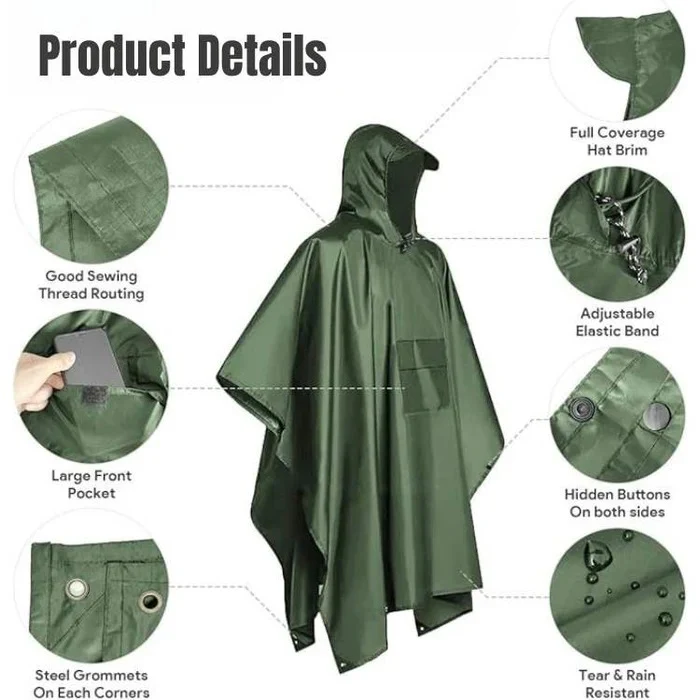 Rain Poncho for Outdoor Coverage - Image 8