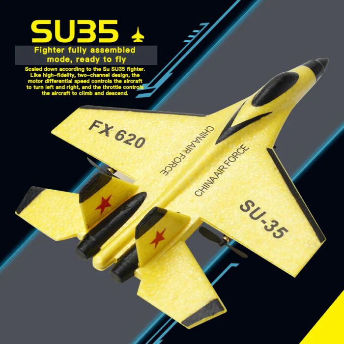 RC Plane SU35 2.4G With LED Lights Aircraft Remote Control Flying Model Glider Airplane SU57 - Image 2