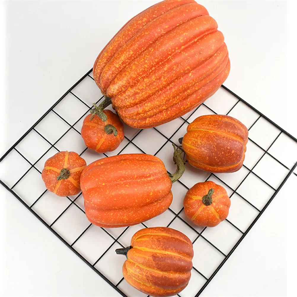 Realistic Fake Pumpkins Halloween Decor - Image 2