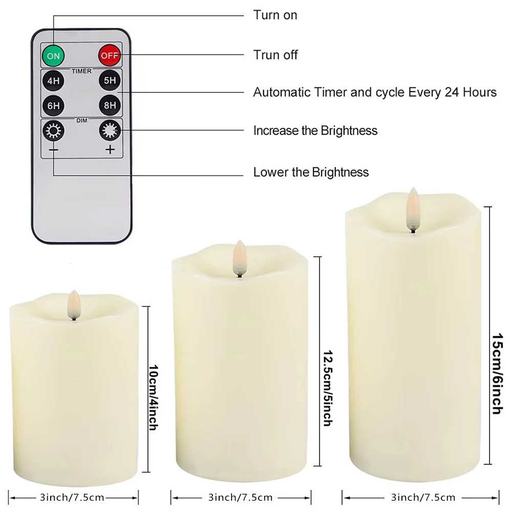 Realistic Flameless Candles With Remote - Image 10