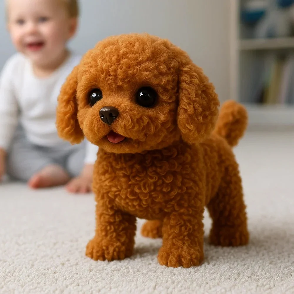 Realistic Interactive Plush Puppy Toy - Image 2
