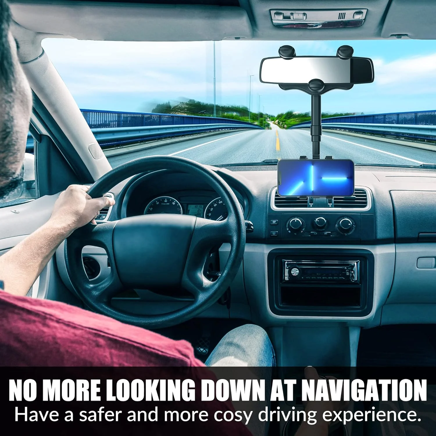 Rearview Mirror Phone Holder - Image 4