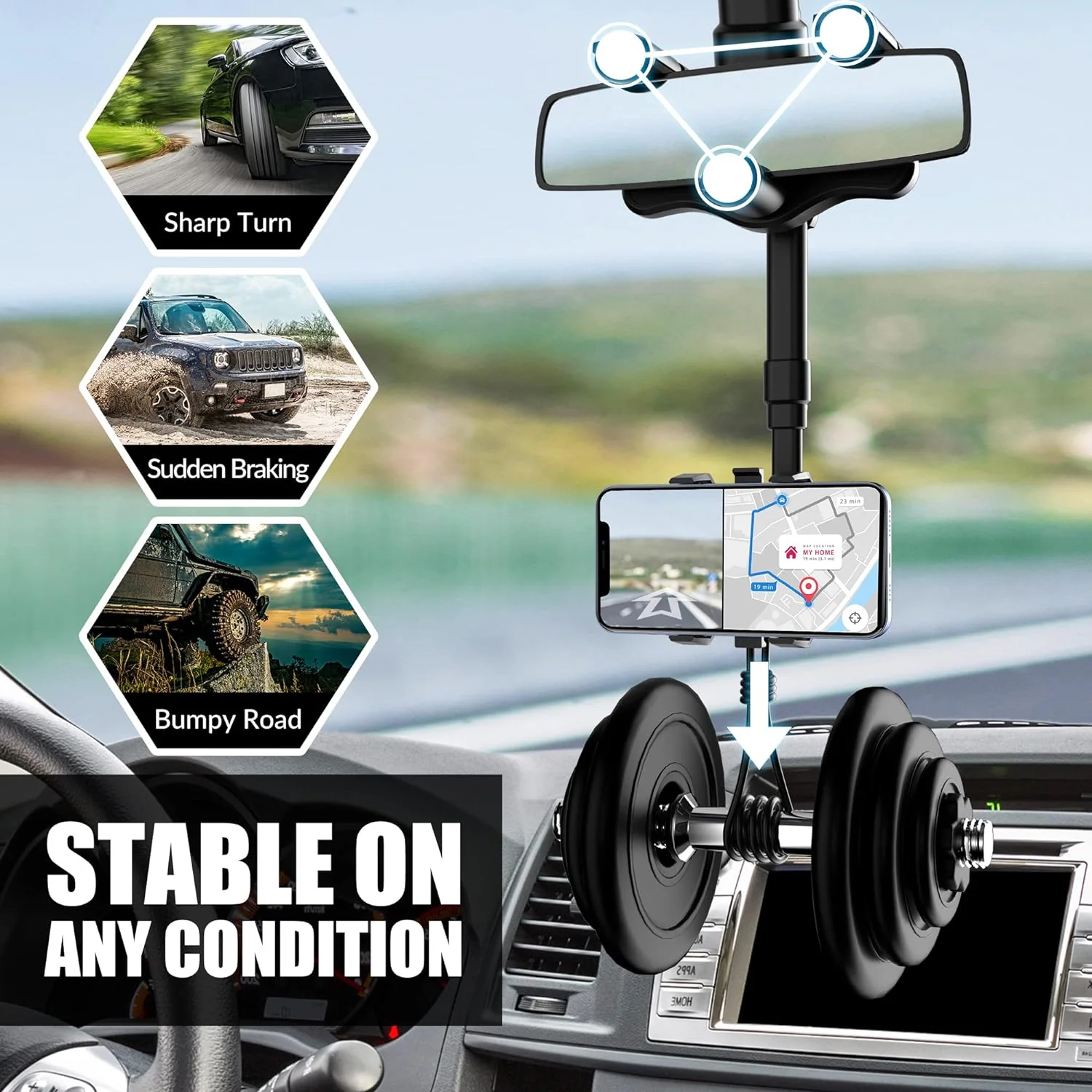Rearview Mirror Phone Holder - Image 6
