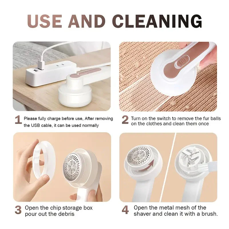 Rechargeable Electric Lint Remover for Clothing, Furniture, and Carpets - Image 3