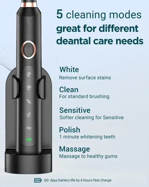 Rechargeable Ultrasonic Electric Toothbrush - Image 10
