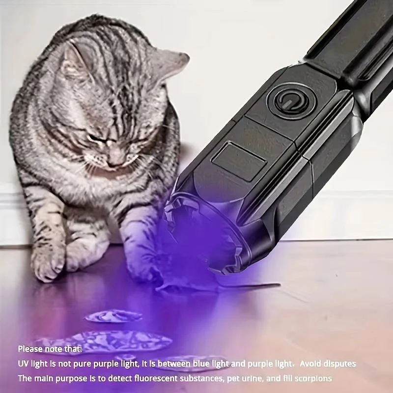Rechargeable Ultraviolet UV Flashlight, Zoomable - Image 3