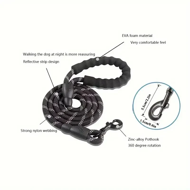 Reflective Dog Leash with Padded Handle - Image 4