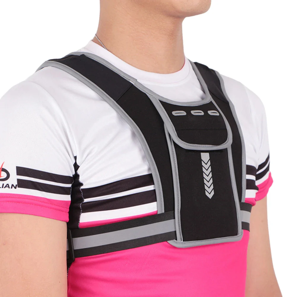 Reflective Running Vest Chest Bag - Image 3