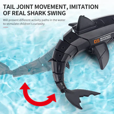 Remote Control Shark Submarine Toy RC Shark Electric Rechargeable Water Toy - Image 4