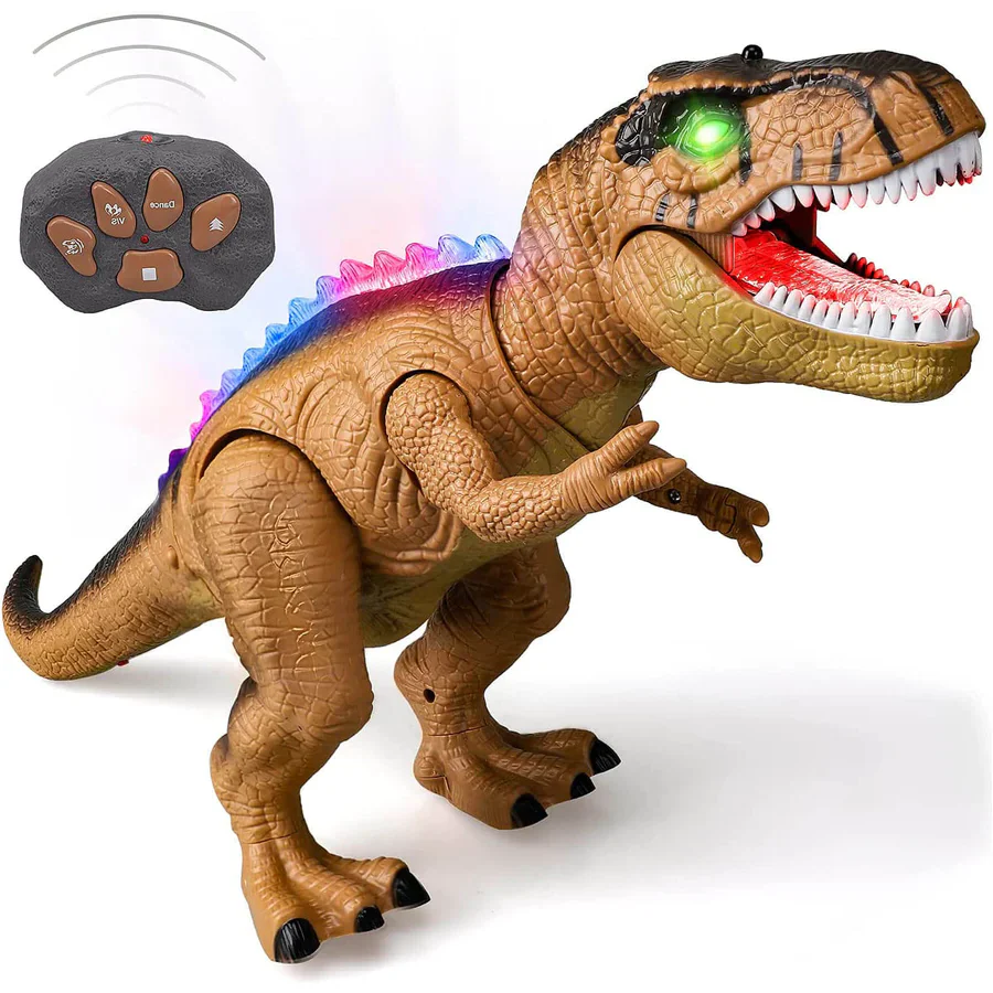 Remote Control T-Rex Dinosaur With LED Light Up, Walking & Roaring Realistic Dinosaur Toys - Image 12