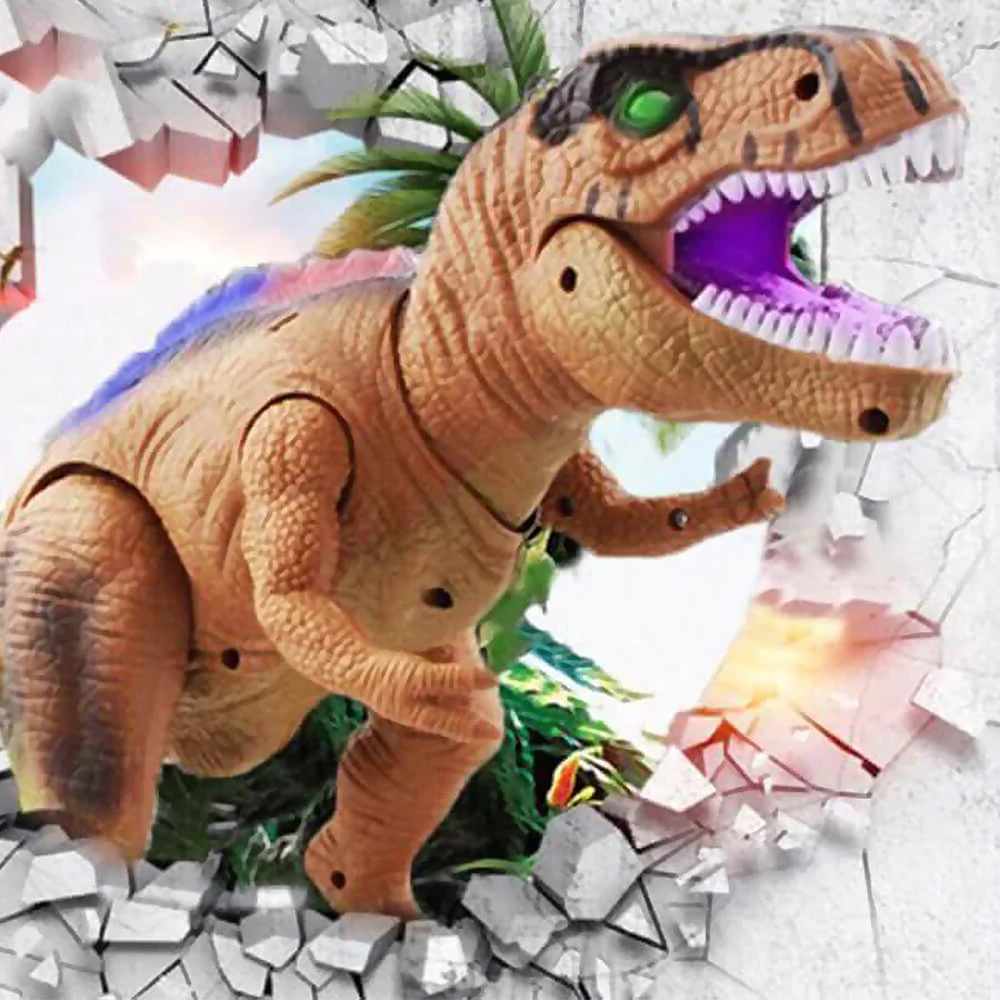 Remote Control T-Rex Dinosaur With LED Light Up, Walking & Roaring Realistic Dinosaur Toys - Image 9