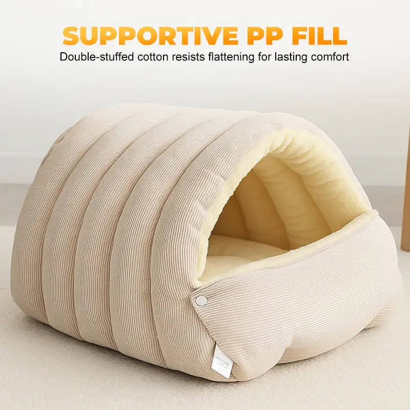 Removable and Washable Winter Closed off Cat Bed - Image 3