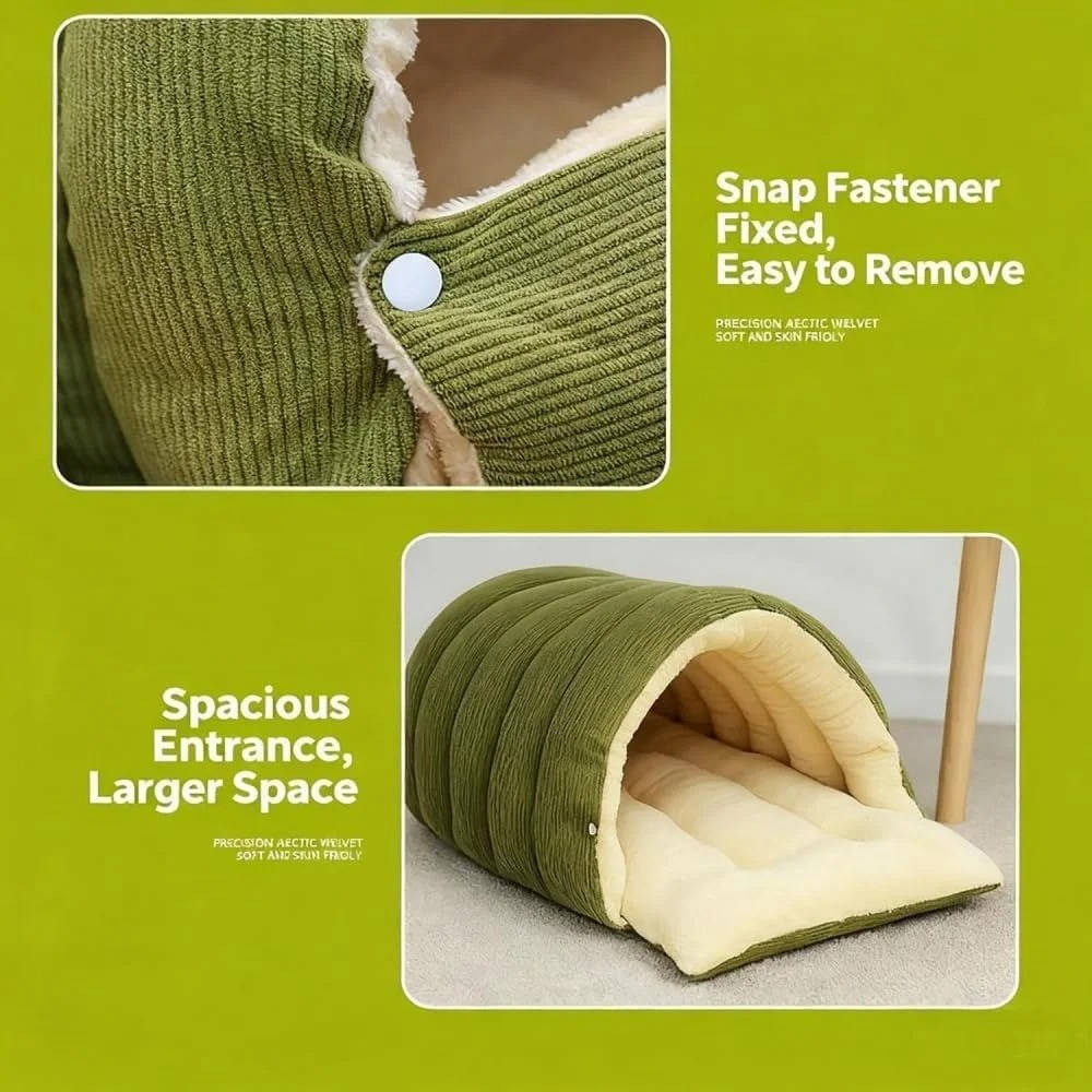 Removable and Washable Winter Closed off Cat Bed - Image 5