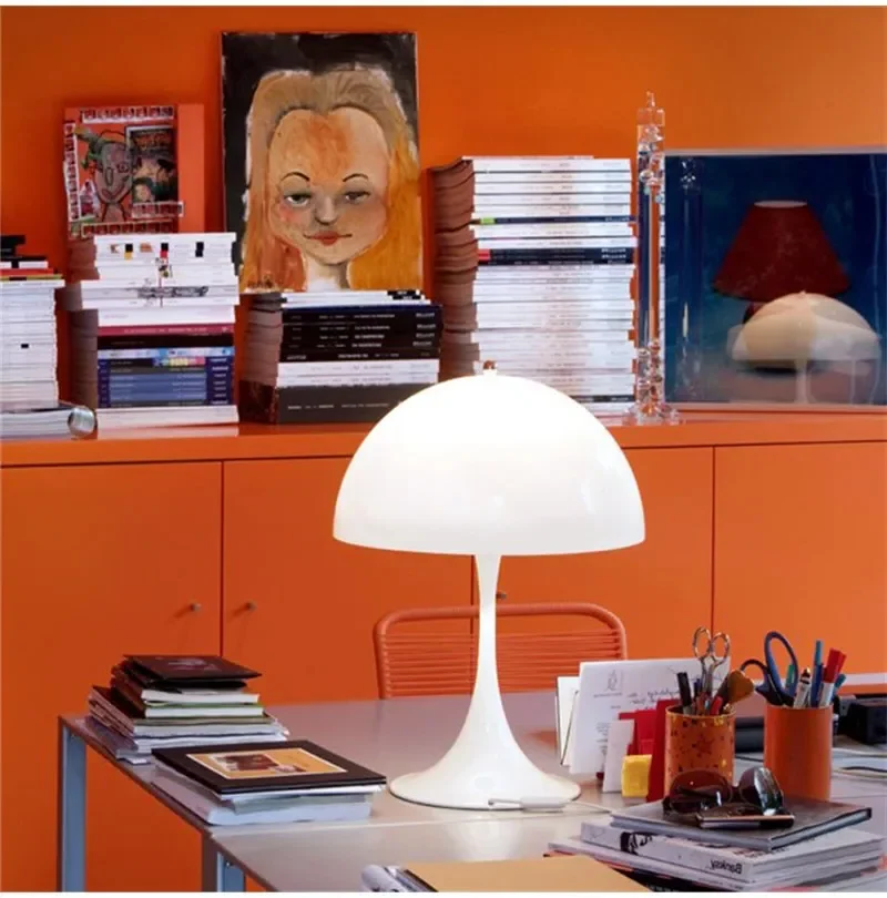 Retro Danish Table Lamp - Iconic Mushroom Design for Modern Spaces - Image 2