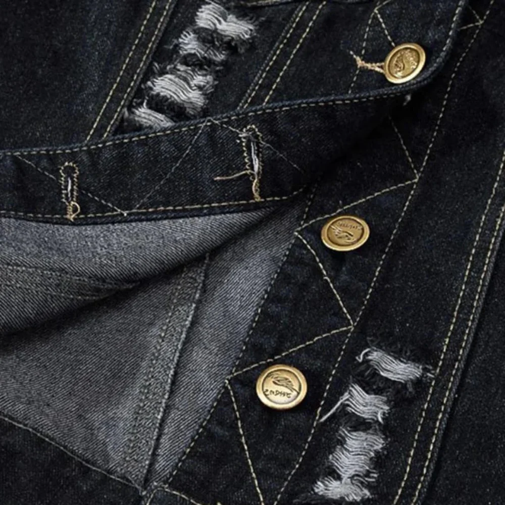 Retro Denim Vest For Men - Image 6