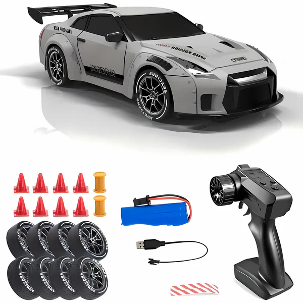 Retro Drift Master – 4WD RC Car with LED Lights - Image 2