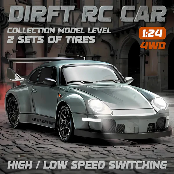 Retro Drift Master – 4WD RC Car with LED Lights - Image 7