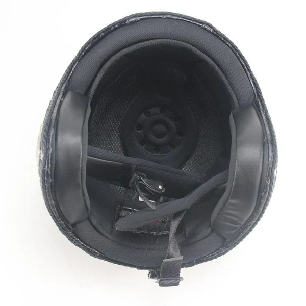 Retro Vintage Motorcycle Helmet Open Face With Goggle Mask - Image 2