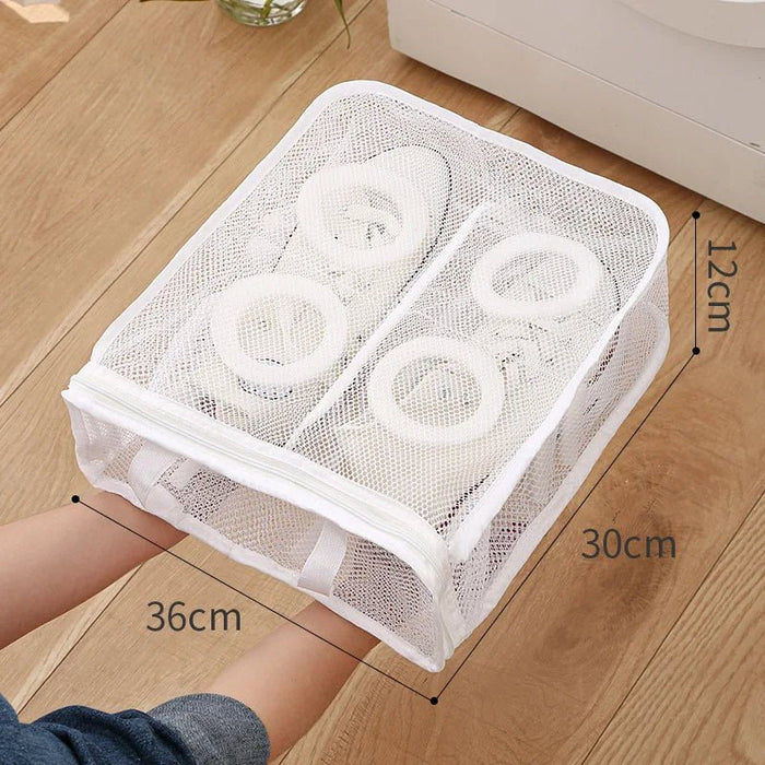 Reusable Shoe Laundry Cleaning Bag - Zippered Wash Bag for Washing Machines, Perfect Sneaker & Tennis Shoe Cleaner Kit for Dirt-Free Shine - Image 4