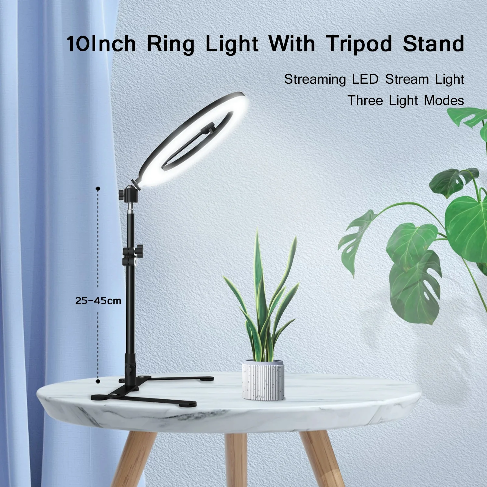 Ring Light Tripod Stand With Phone Holder - Image 3