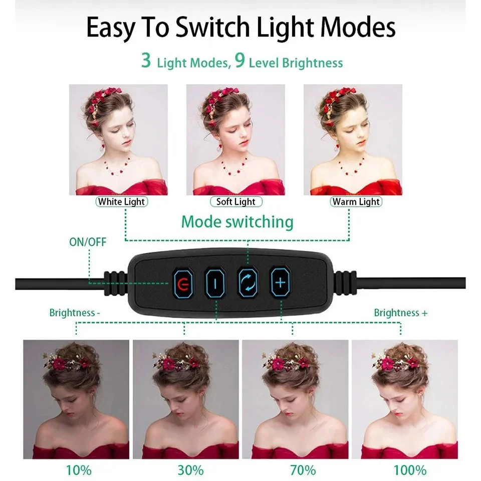 Ring Light Tripod Stand With Phone Holder - Image 5