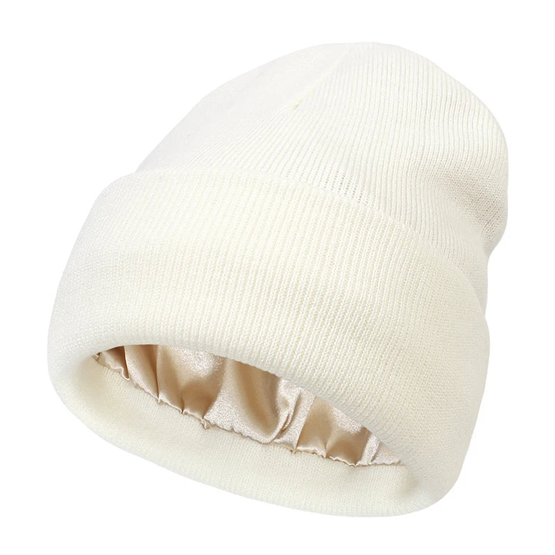 Satin Lined Hat Beanie Cap for Women - Image 3