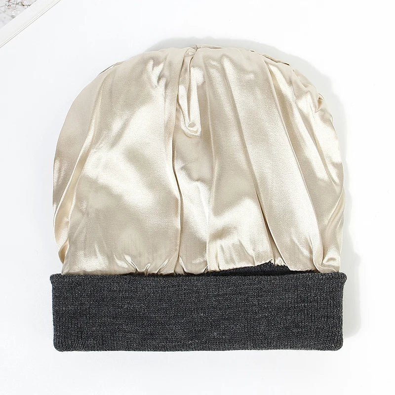 Satin Lined Hat Beanie Cap for Women - Image 5